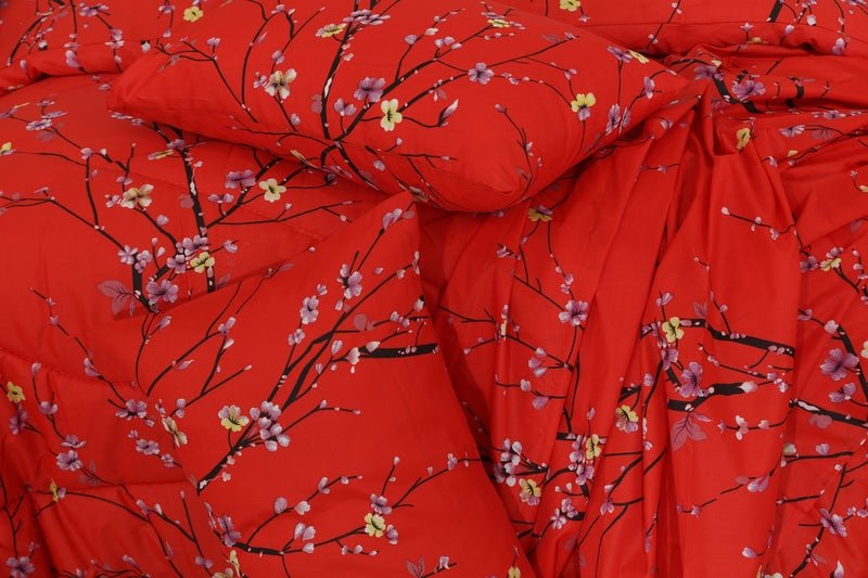Floral Coral - Winter Razai Set - Windsorlino.com