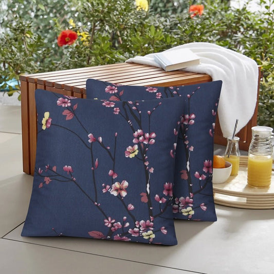 Floral Navy - Cushion Covers Pack of Two - Windsorlino.com