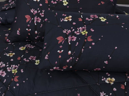 Floral Navy - Winter Razai Set - Windsorlino.com