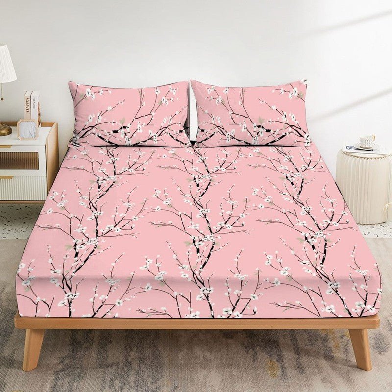 Floral Pink - Fitted Sheet Set - Windsorlino.com