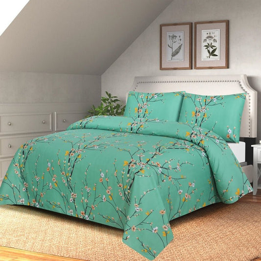 Floral Teal - Bed Sheet Set - Windsorlino.com