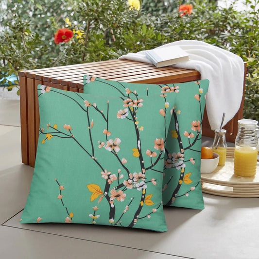 Floral Teal - Cushion Covers Pack of Two - Windsorlino.com