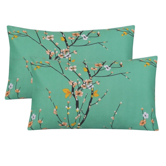 Floral Teal - Pack of 2 Pillow Cases - Windsorlino.com