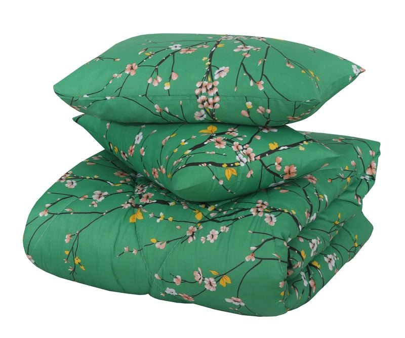 Floral Teal - Winter Razai Set - Windsorlino.com