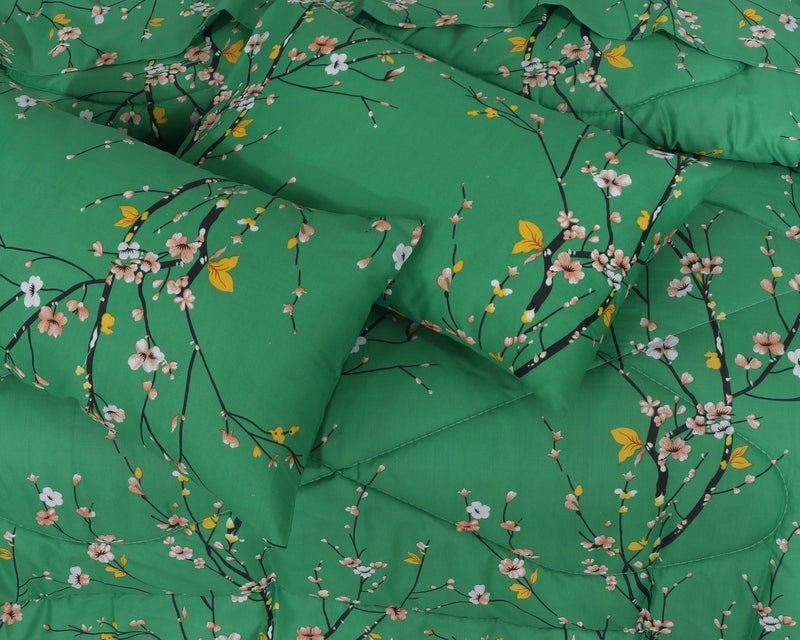 Floral Teal - Winter Razai Set - Windsorlino.com