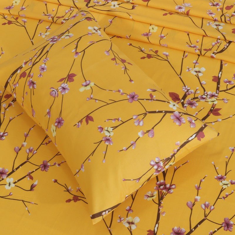 Floral Turmeric - Bed Sheet Set - Windsorlino.com