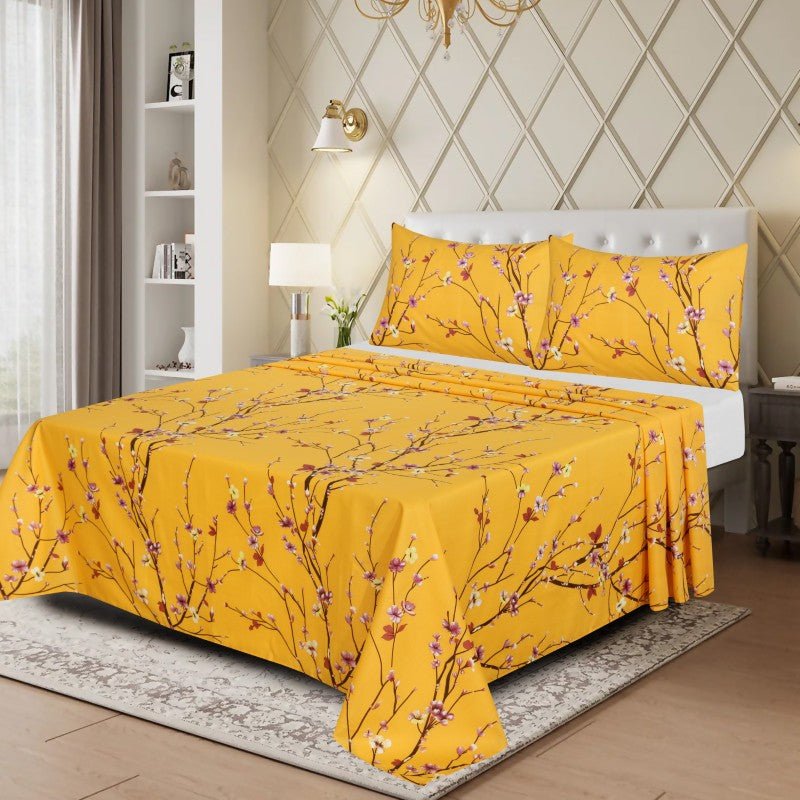 Floral Turmeric - Bed Sheet Set - Windsorlino.com