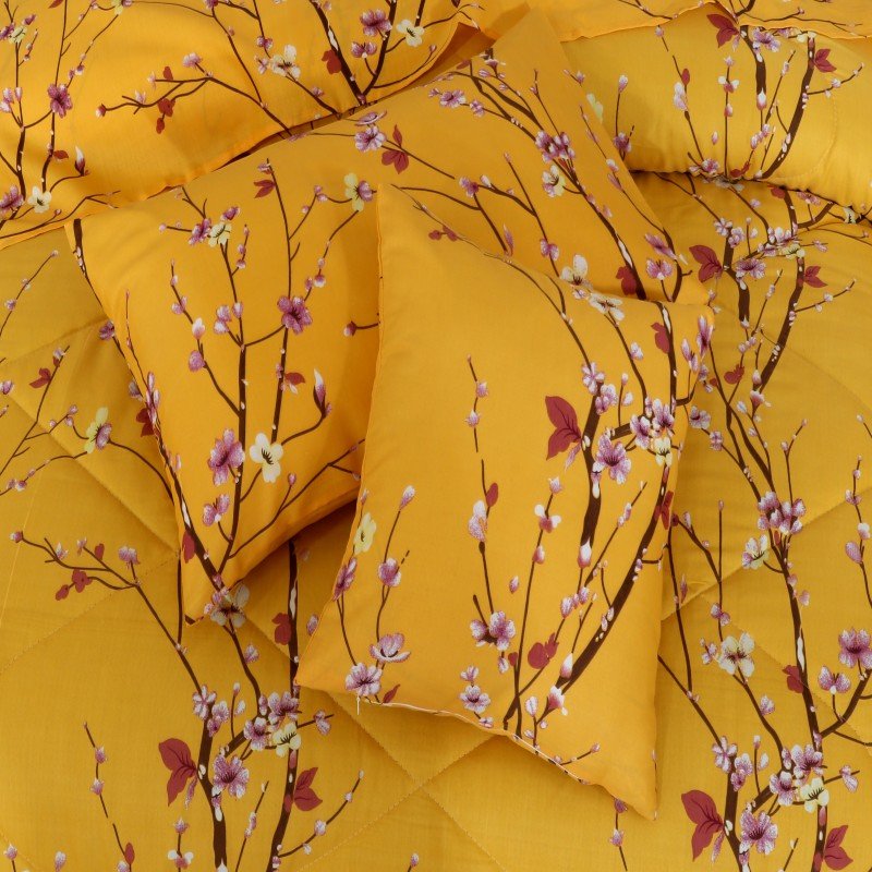 Floral Turmeric - Winter Razai Set - Windsorlino.com