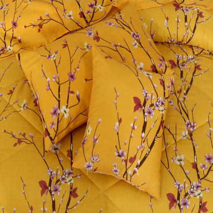 Floral Turmeric - Winter Razai Set - Windsorlino.com