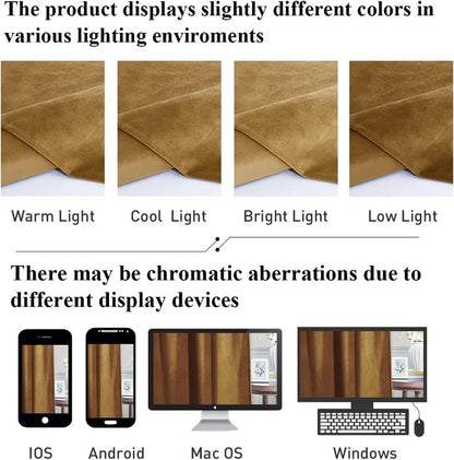 Gold Brown - Velvet Window Curtains (Ultra Soft) - Windsorlino.com