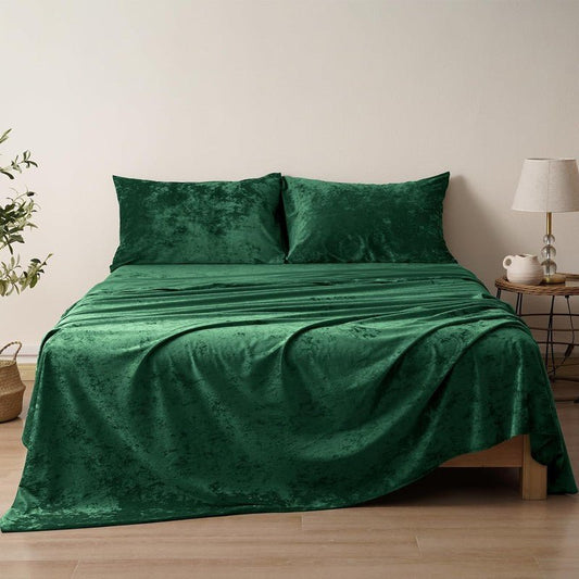 Green Velvet - Luxury Bed Sheet Set - Windsorlino.com