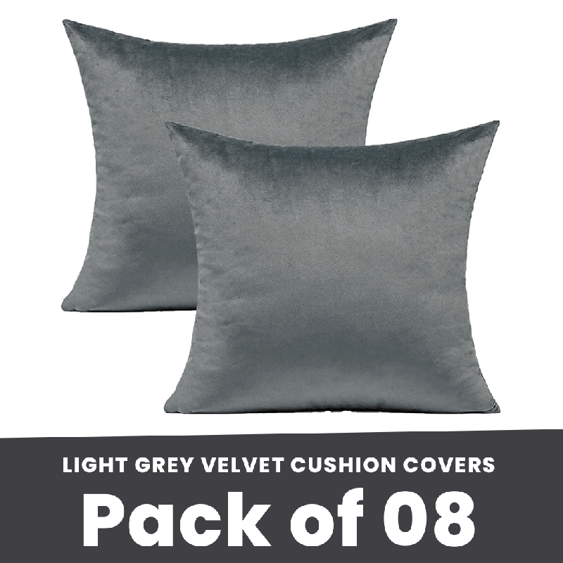 Grey - Velvet Cushion Covers - Windsorlino.com