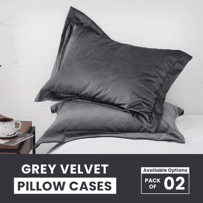 Grey Velvet - Pillow Cases - Windsorlino.com
