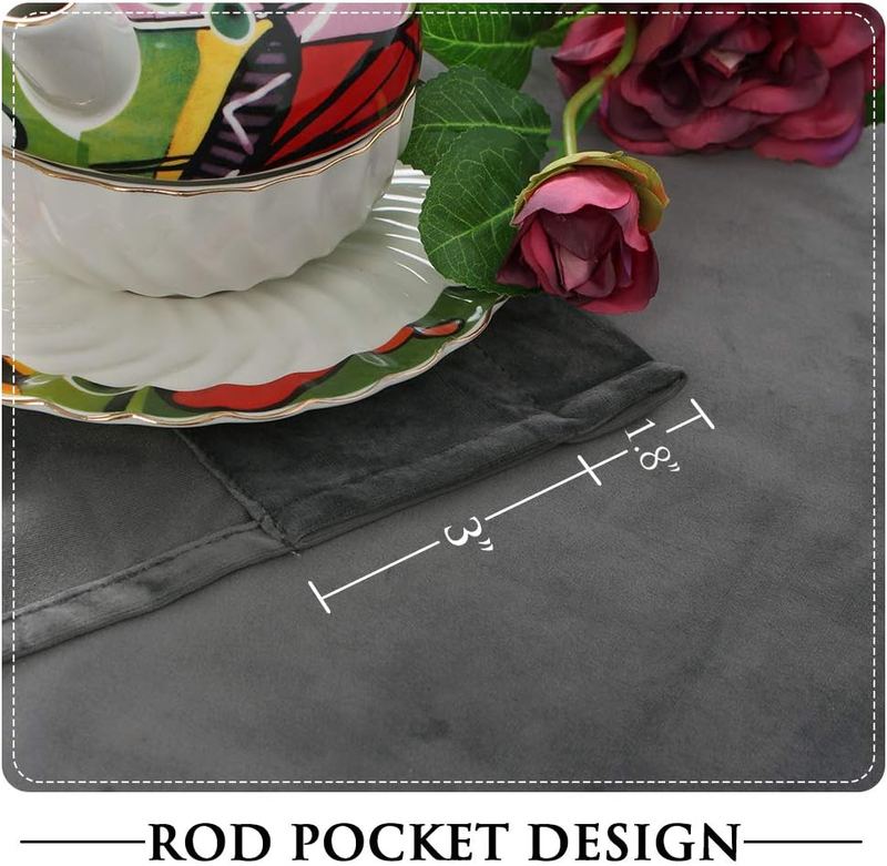 Grey - Velvet Window Curtains (Ultra Soft) - Windsorlino.com