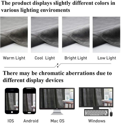 Grey - Velvet Window Curtains (Ultra Soft) - Windsorlino.com