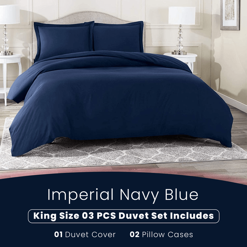 Imperial Navy Blue - Bed Set (Luxury) - Windsorlino.com