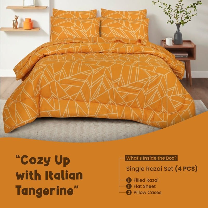 Italian Tangerine - Winter Razai Set - Windsorlino.com