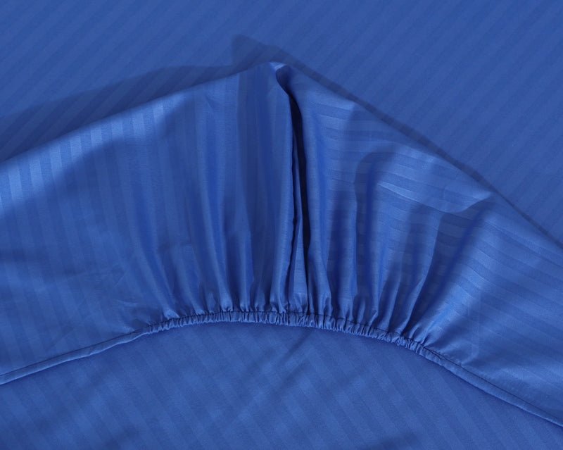 Light Blue Stripe - Luxury Fitted Sheet - Windsorlino.com