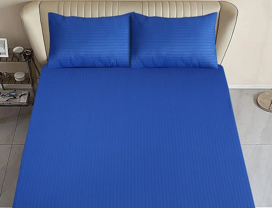 Light Blue Stripe - Luxury Fitted Sheet - Windsorlino.com