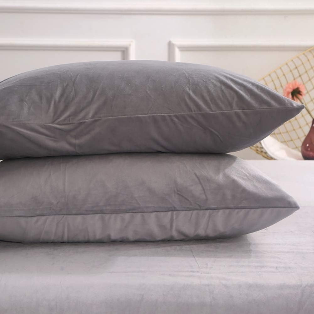 Light Grey Velvet - Luxury Bed Sheet Set - Windsorlino.com
