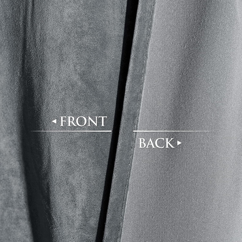 Light Grey - Velvet Window Curtains (Ultra Soft) - Windsorlino.com