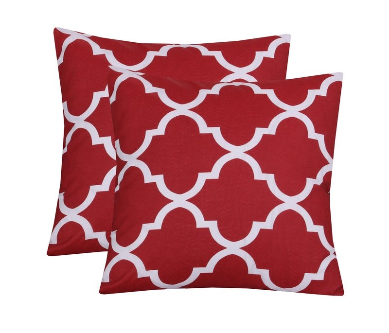 Lintre Maroon - Cushion Covers Pack of Two - Windsorlino.com