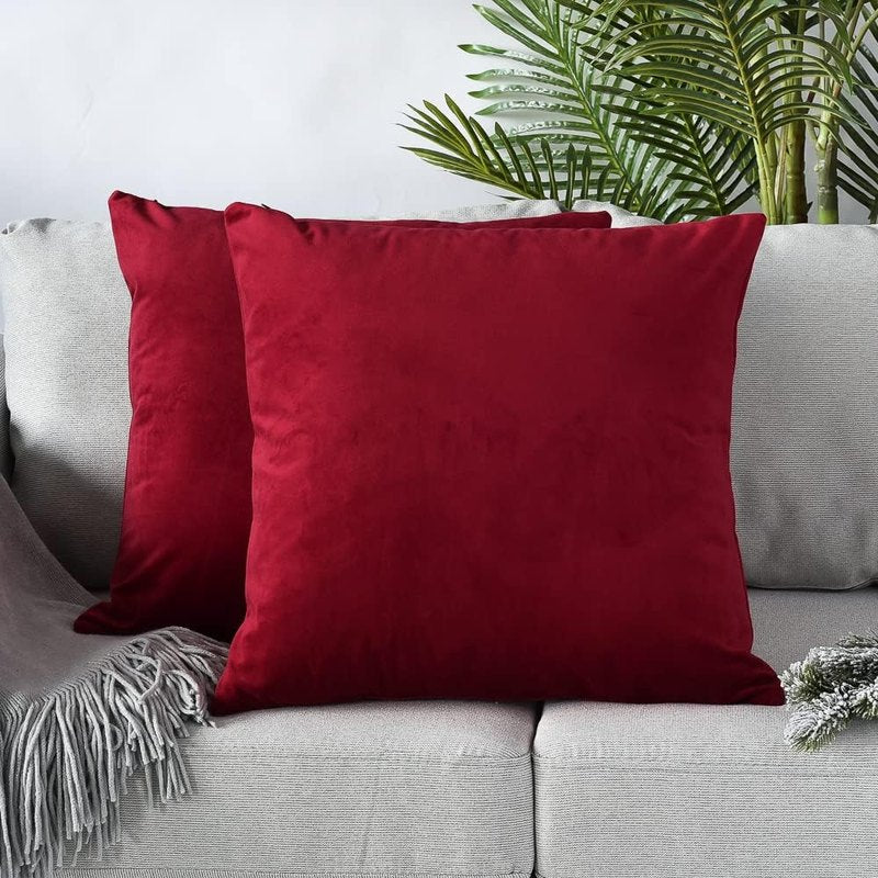 Maroon - Velvet Cushion Covers - Windsorlino.com