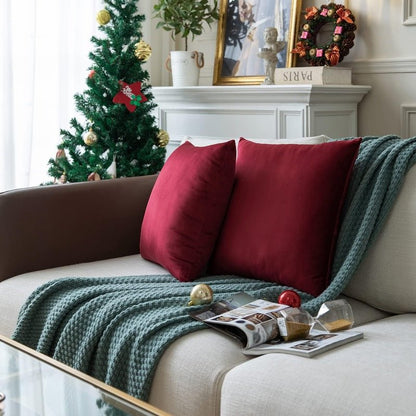 Maroon - Velvet Cushion Covers - Windsorlino.com
