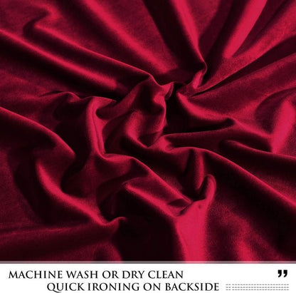 Maroon - Velvet Window Curtains (Ultra Soft) - Windsorlino.com