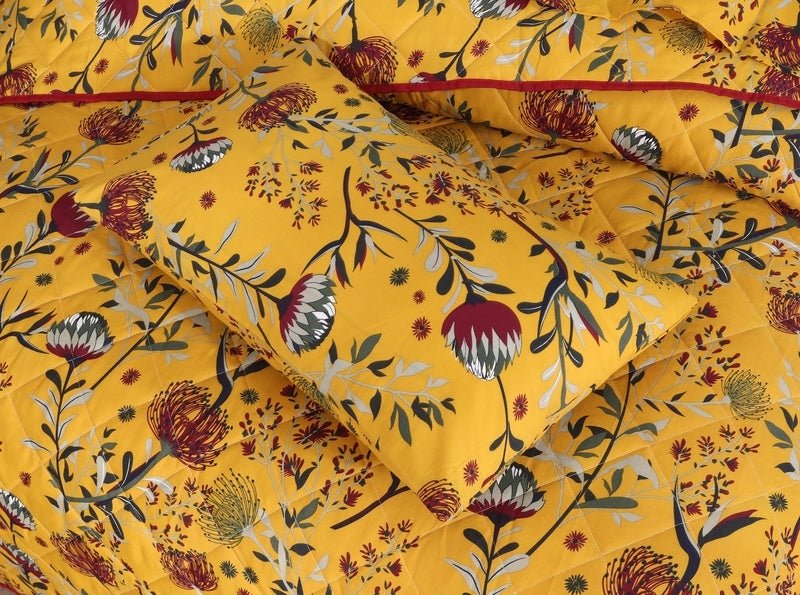 Mustard Floral - Comforter Set - Windsorlino.com
