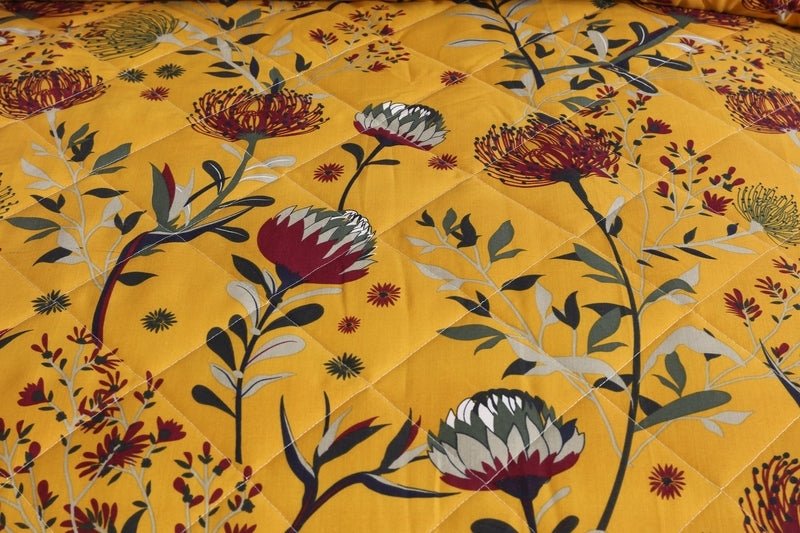 Mustard Floral - Comforter Set - Windsorlino.com