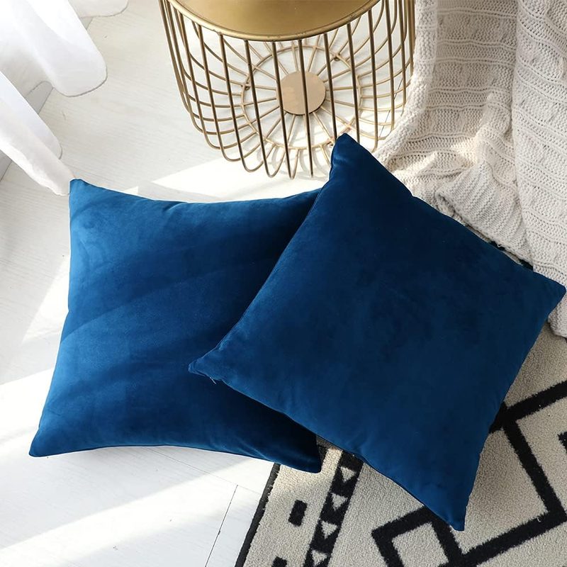 Navy Blue - Velvet Cushion Covers - Windsorlino.com