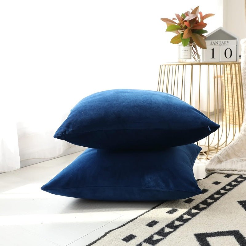 Navy Blue - Velvet Cushion Covers - Windsorlino.com