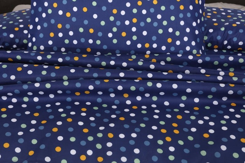 Navy Dottee - Bed Set - Windsorlino.com