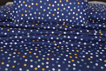 Navy Dottee - Bed Set - Windsorlino.com