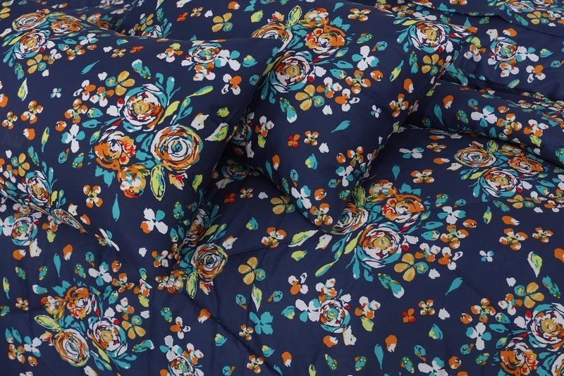Navy Peony - Winter Razai Set - Windsorlino.com
