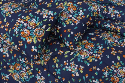 Navy Peony - Winter Razai Set - Windsorlino.com