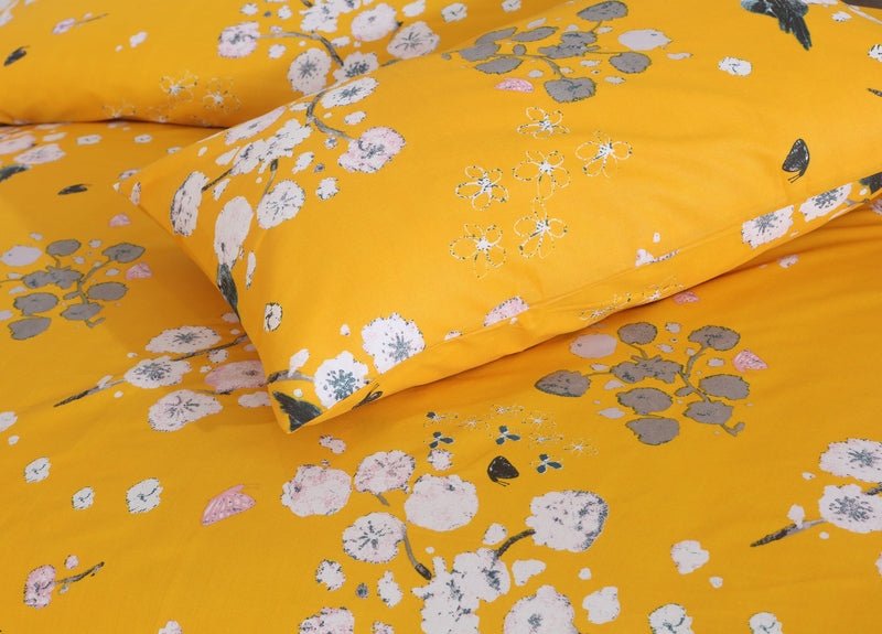 Ochre Floral - Bed Sheet Set - Windsorlino.com