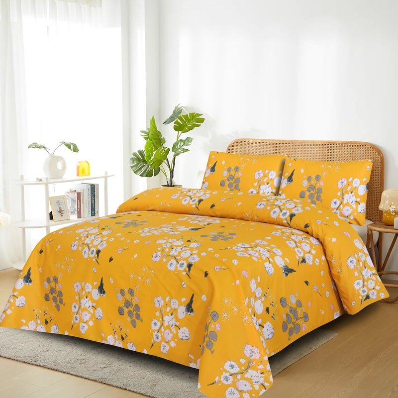 Ochre Floral - Bed Sheet Set - Windsorlino.com