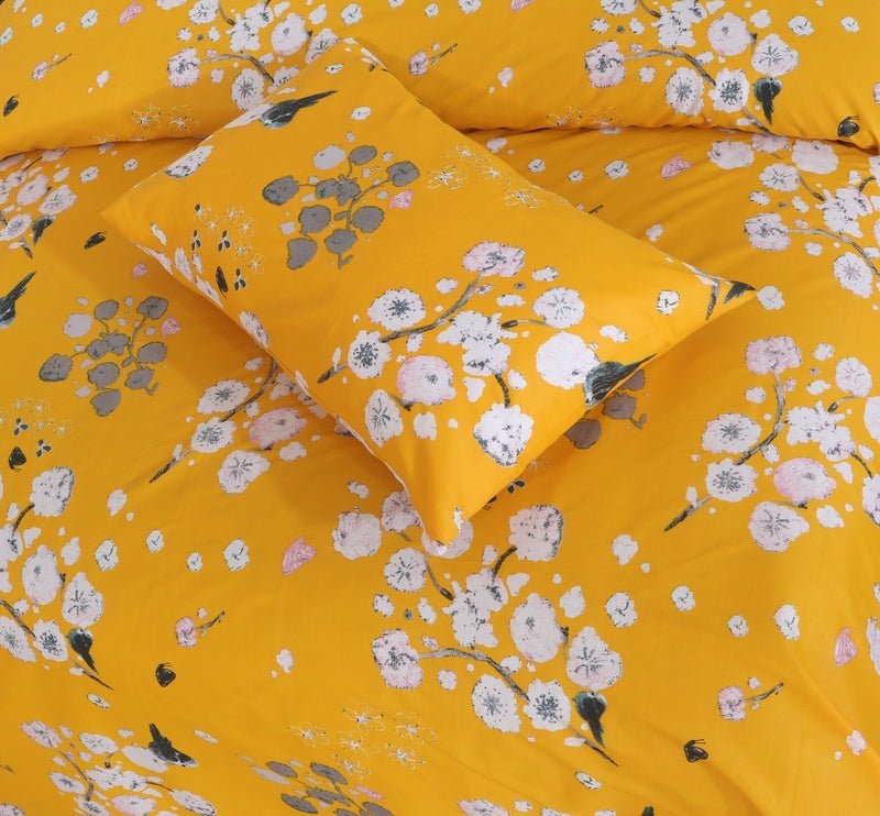 Ochre Floral - Bed Sheet Set - Windsorlino.com