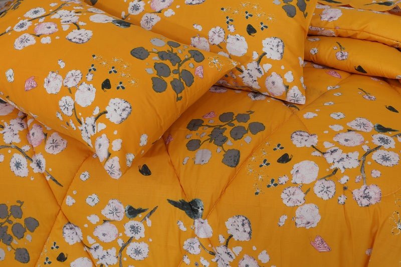 Ochre Floral - Winter Razai Set - Windsorlino.com