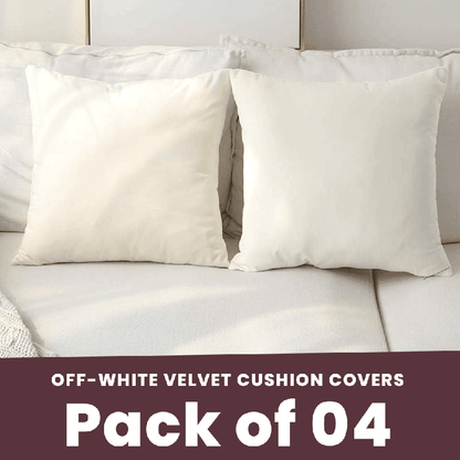 Off White - Velvet Cushion Covers - Windsorlino.com