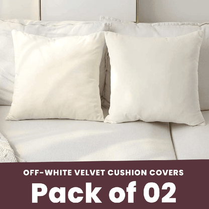 Off White - Velvet Cushion Covers - Windsorlino.com