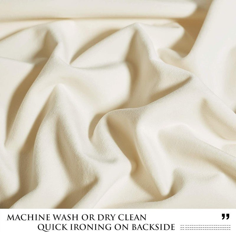 Off White - Velvet Window Curtains (Ultra Soft) - Windsorlino.com