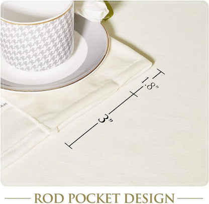 Off White - Velvet Window Curtains (Ultra Soft) - Windsorlino.com