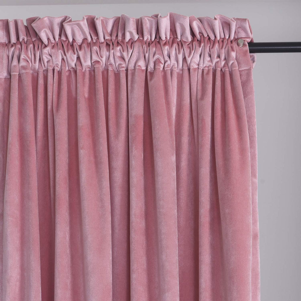 Pink-Velvet Window Curtains (Ultra Soft)