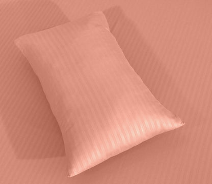 Peach Stripe - Luxury Fitted Sheet - Windsorlino.com