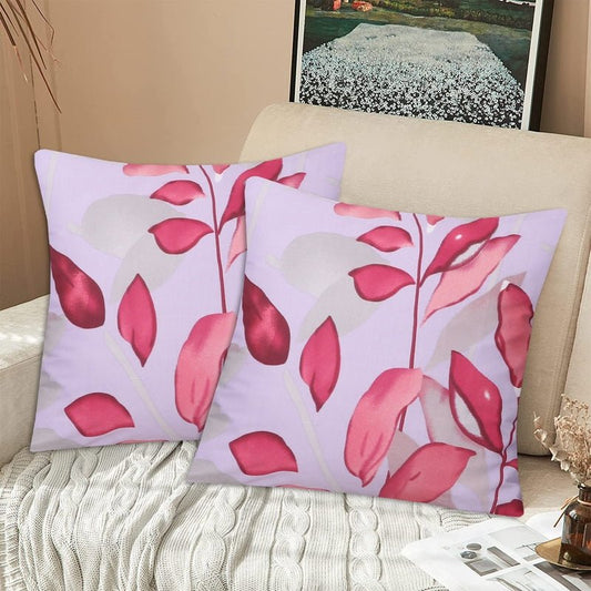 Pink Leaves - Cushion Covers Pack of Two - Windsorlino.com