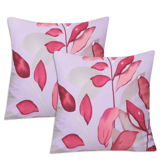 Pink Leaves - Cushion Covers Pack of Two - Windsorlino.com
