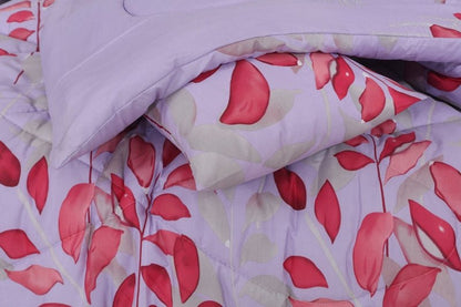 Pink Leaves - Winter Razai Set - Windsorlino.com